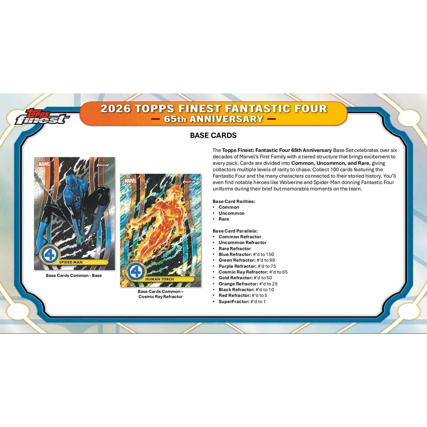 2026 Topps Finest: Fantastic Four 65th Anniversary Hobby Box
