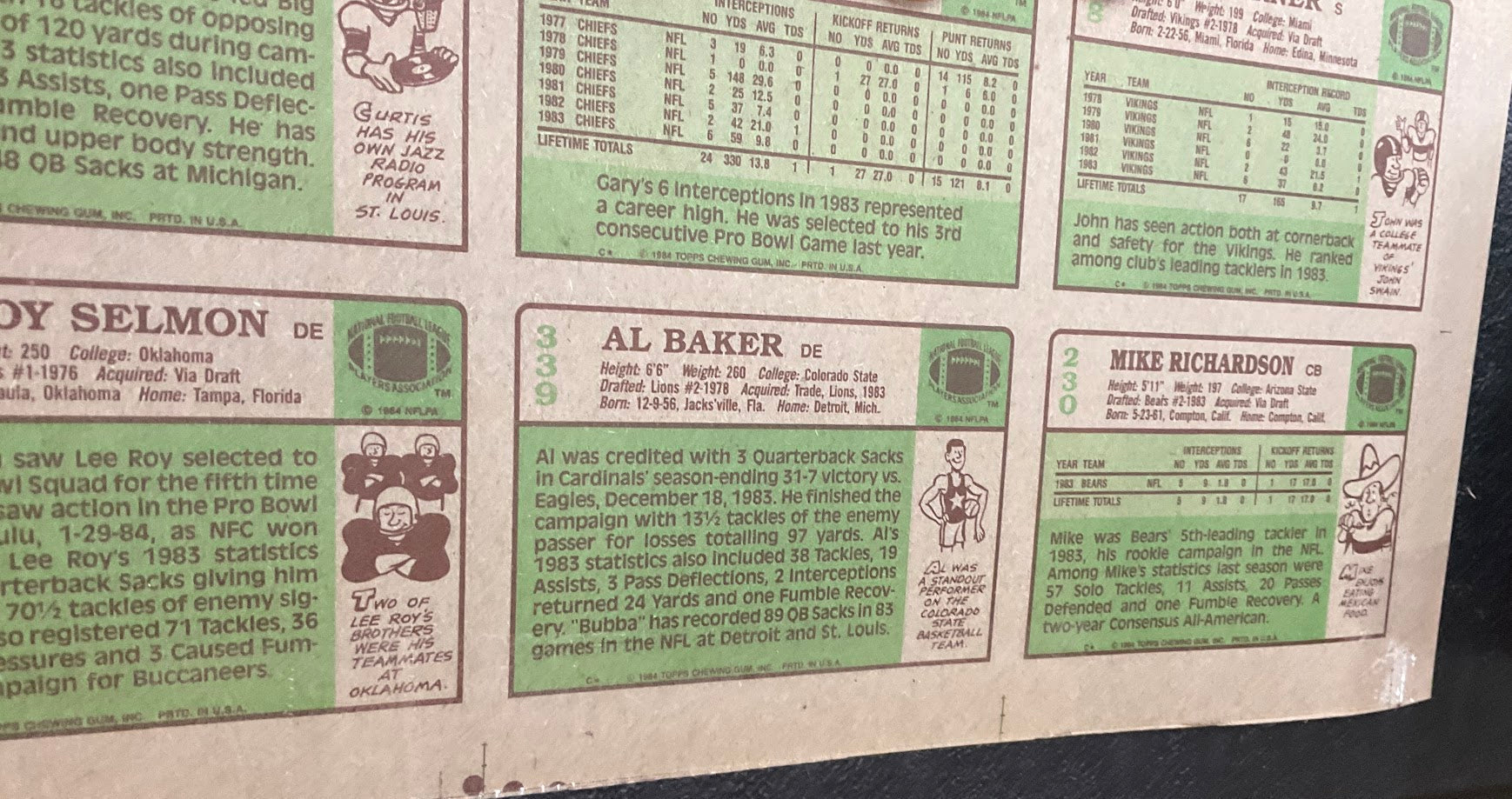 1984 Topps Football Full Set Uncut Sheets *See All Photos & Description*