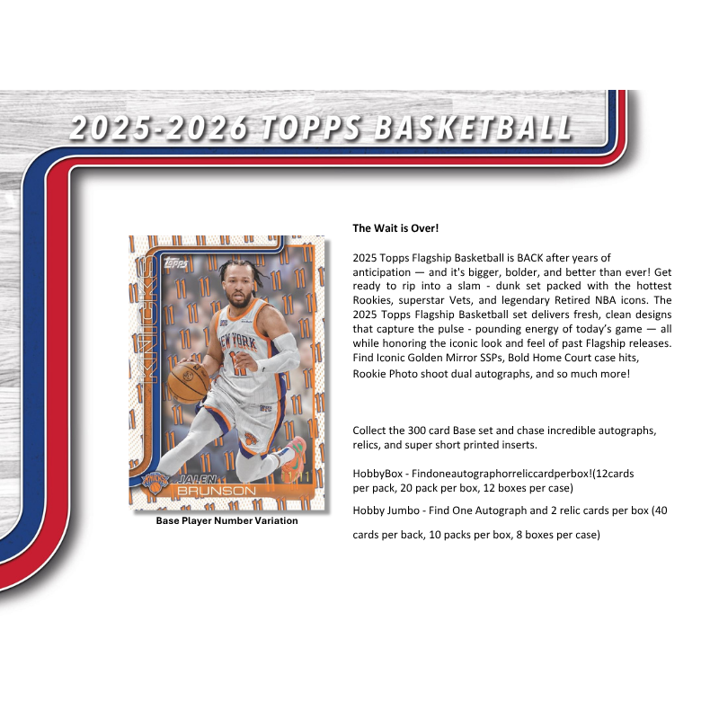 2025/26 Topps Basketball Hobby Box